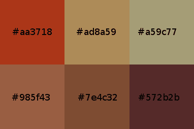 Code couleur de l'image avec couleurs modifiées (format 3*2 pixels)